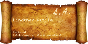 Lindtner Attila névjegykártya